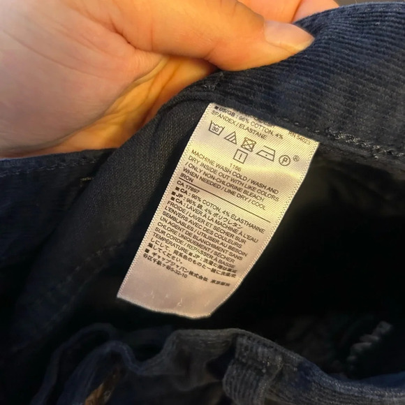 Banana Republic Slim Fit Navy Blue Corduroy Pants - Picture 4 of 5